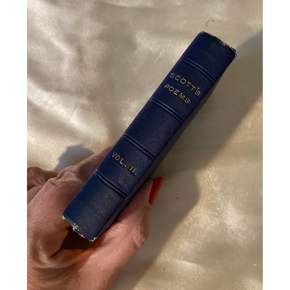 1880 Scott's Poems Vol. 2 Miniature Antique Book